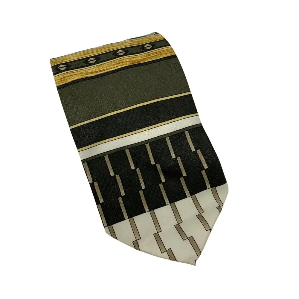 Vintage Pierre Balmain Tie Multicolor Geometric Print 56